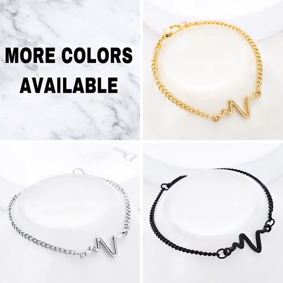 ⚜️[𝟯/$𝟭𝟴]⚜️ECG Gold Simple Metal Bracelet NEW - Picture 7 of 9